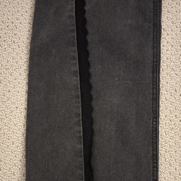 Charcoal Junior’s Straight Jeans Mid Rise Baggy - Picture 5 of 12